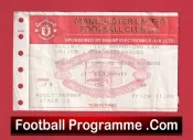 Manchester United v Panathinaikos 1991 – Ticket ECWC Football Ticket