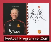 Manchester United Steve McClaren Autograph Signed Card Man Utd Assistant Coach