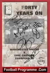 Manchester United v Eric Cantona X 11 1998 – Multi Signed + Fergie + Beckham