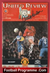 Manchester United v LKS Lodz 1998 – Multi Signed + Ferguson + Beckham