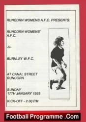 Runcorn Ladies v Burnley 1993 – Womens Football