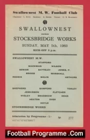 Swallownest v Stocksbridge Works 1963