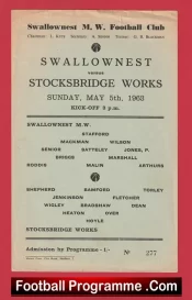 Swallownest v Stocksbridge Works 1963