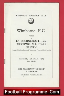 Wimborne v Ex Bournemouth X1 1969 - Ray Bumstead Testimonial