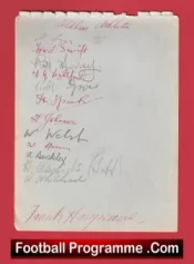 Oldham Athletic Footall Club Multi Autographed Signed Sheet 1933 – 1934