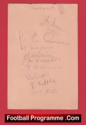 Southport Footall Club Multi Autographed Signed Sheet 1930s