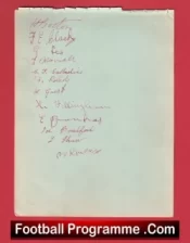 Birmingham City Footall Club Multi Autographed Signed Sheet 1933 – 1934