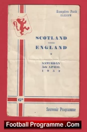Scotland v England 1952 – Official Scottish Football Programmes