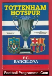 Tottenham Hotspur v Barcelona 1982 – ECWC Match Programme