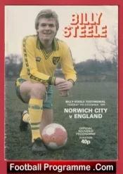 Billy Steele Testimonial Benefit Norwich City 1979 + George Best