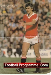 Manchester United Bryan Robson Autograph Signed 1980s Man Utd