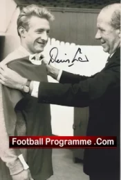 Manchester United Denis Law Autograph Signed Photograph Man Utd 1960s