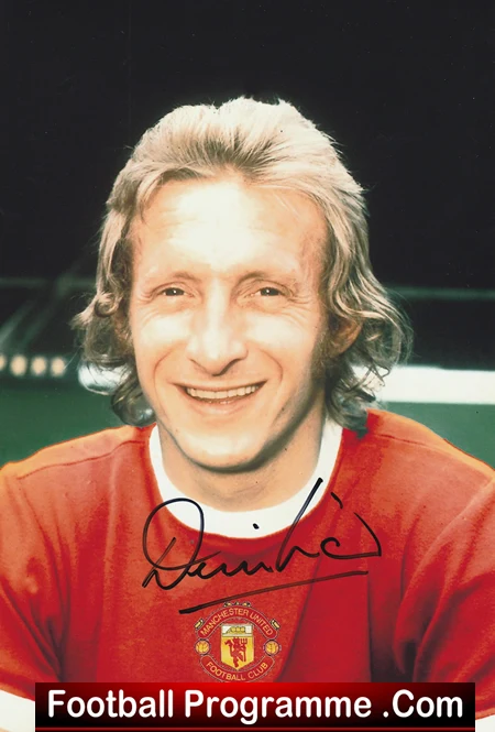 Manchester United Denis Law Autograph Signed Photograph Man Utd 1970s - Image 2