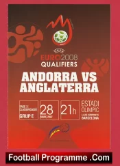 Andorra v England 2007 – Plus Match Ticket