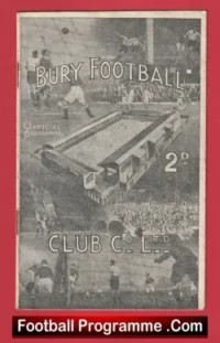 Bury v Chesterfield 1946 – 1940s Football Programme