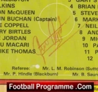 George Best Autograph Signed Football Programme