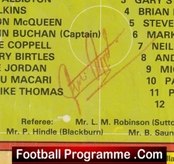 George Best Autograph Signed Football Programme - football programme