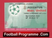 Juventus v Manchester United 1997 – Match Ticket Italy