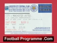 Leicester City v Manchester United 1995 – Football Ticket