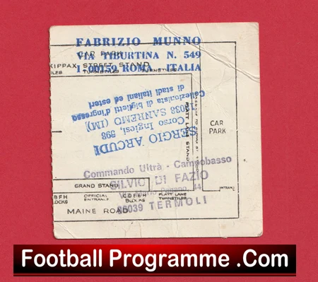 Manchester City v Manchester United 1969 - Match Ticket Semi Final - Image 3