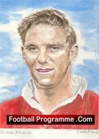 Manchester United Duncan Edwards Original Watercolour Painting – Genuine 2024