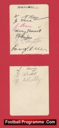 Manchester United Football Team Multi Signed Autographed 1937 1938