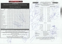 Manchester United Football Team Multi Signed Sheet 2003 - football programme