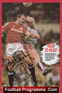 Manchester United Mike Phelan Autograph Signed Man Utd - football programme