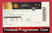 Manchester United v Ajax 2012 – Match Ticket