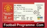 Manchester United v Arsenal 2003 – FA Cup Football Ticket