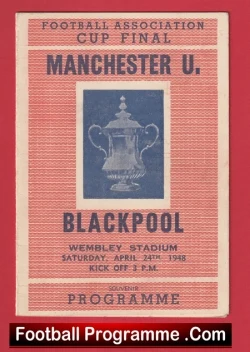 Manchester United v Blackpool 1948 - FA Cup Final Pirate Issue - football programme