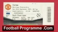 Manchester United v Chelsea 2007 – Comp Ticket