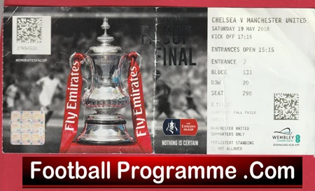 Manchester United v Chelsea 2018 - FA Cup Final Match Ticket - Image 2