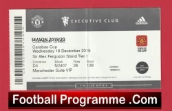 Manchester United v Colchester United 2019 - Match Ticket - football memorabilia
