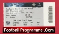 Manchester United v CSKA Moscow 2009 – Football Ticket