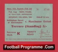 Manchester United v Southampton 1963 Semi Final Football Ticket