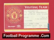 Manchester United v Southampton 1999 – Ticket Treble Season