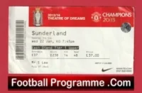 Manchester United v Sunderland 2014 – Football Ticket