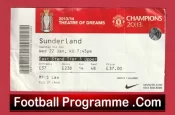 Manchester United v Sunderland 2014 – Football Ticket