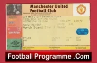 Manchester United v Swindon Town 1996 – Football Ticket