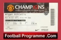 Manchester United v Wigan Athletic 2011 – Football Ticket