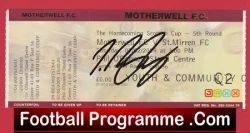Motherwell v Glasgow Celtic 2008 - Signed Football Ticket - football memorabilia