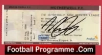 Motherwell v Glasgow Celtic 2008 – Signed Football Ticket