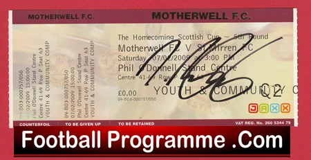 Motherwell v St Mirren 2009 - Signed Football Ticket - Image 2