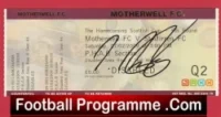 Motherwell v St Mirren 2009 – Signed Football Ticket