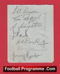 Newcastle United Footall Club Multi Autographed Signed Sheet 1937 – 1938