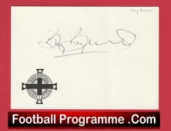 Northern Ireland Billy Bingham Autograph Signed Crested Card - football programme