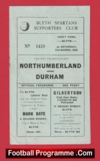 Northumberland v Durham 1953 – County Championship + Bobby Charlton