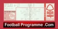 Nottingham Forest v Manchester United 1999 – Treble Season Ticket