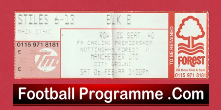 Nottingham Forest v Manchester United 1999 - Treble Season Ticket - Image 2
